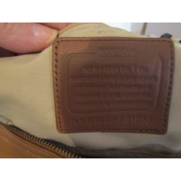 Coach New York Satchel Hadley Luxe Grain Large Tote Brown Pebbled Leather - Picture 7 of 10